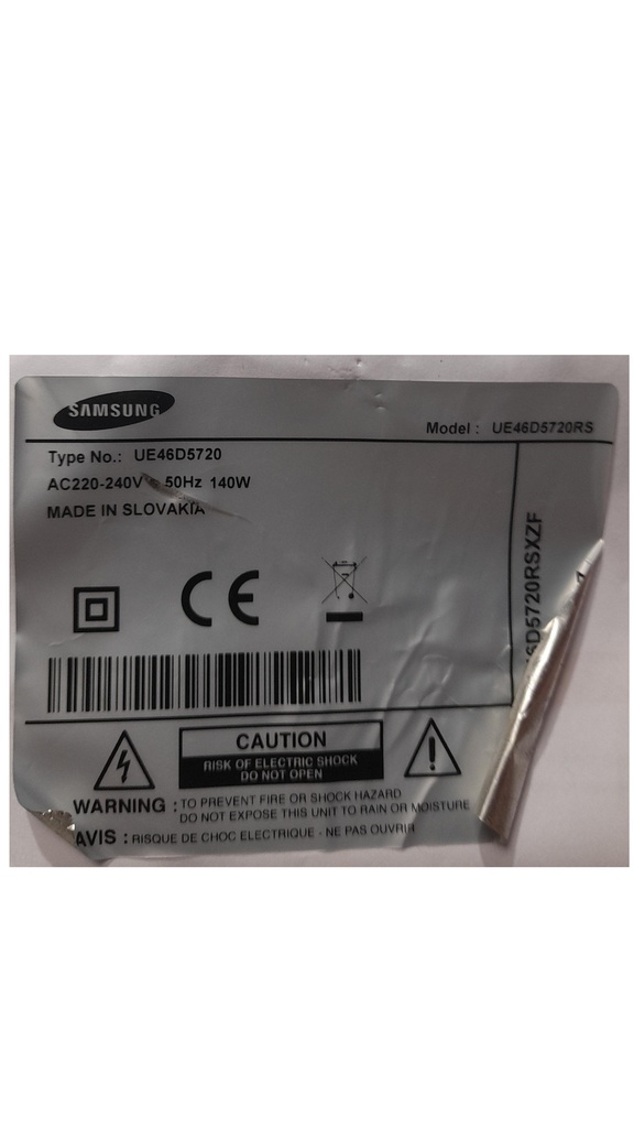 SAMSUNG UE46ES5500 CARTE ALIMENTATION PSLF171B02A/B REV1.3