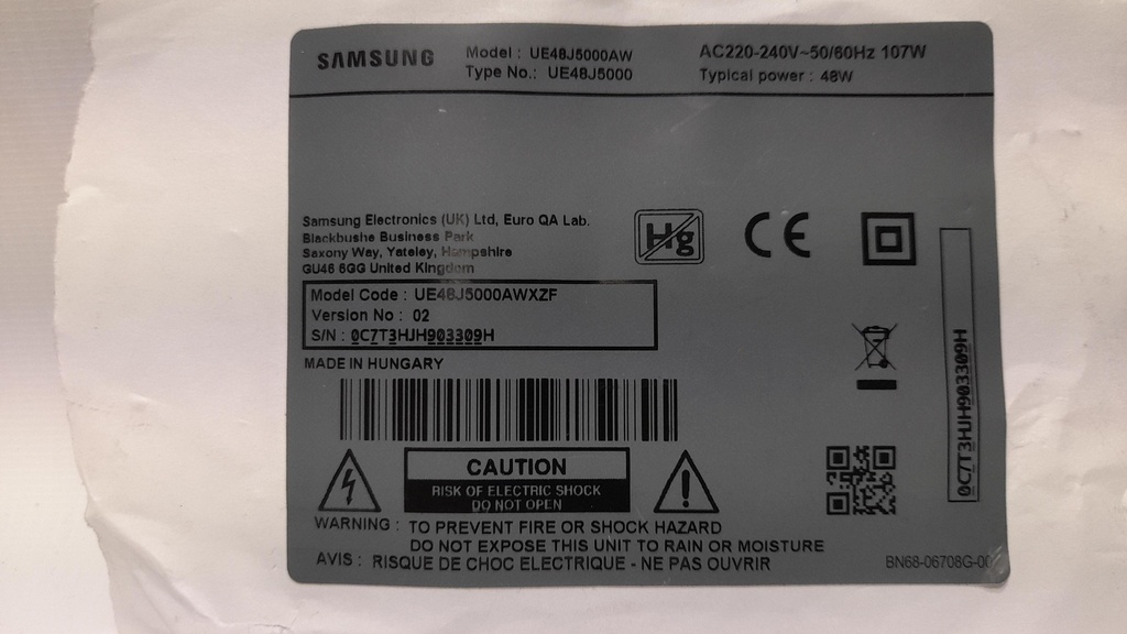 SAMSUNG UE65HU82000L CARTE MERE BN94-08099S HTVTA 010097675347