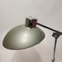 Lampe d'architecte à hauteur ajustable en acier, à réflecteur orientable et tamiseur-diffuseur Solersol en plastique bleu Louis Ferdinand SOLERE (1894 - 1961)