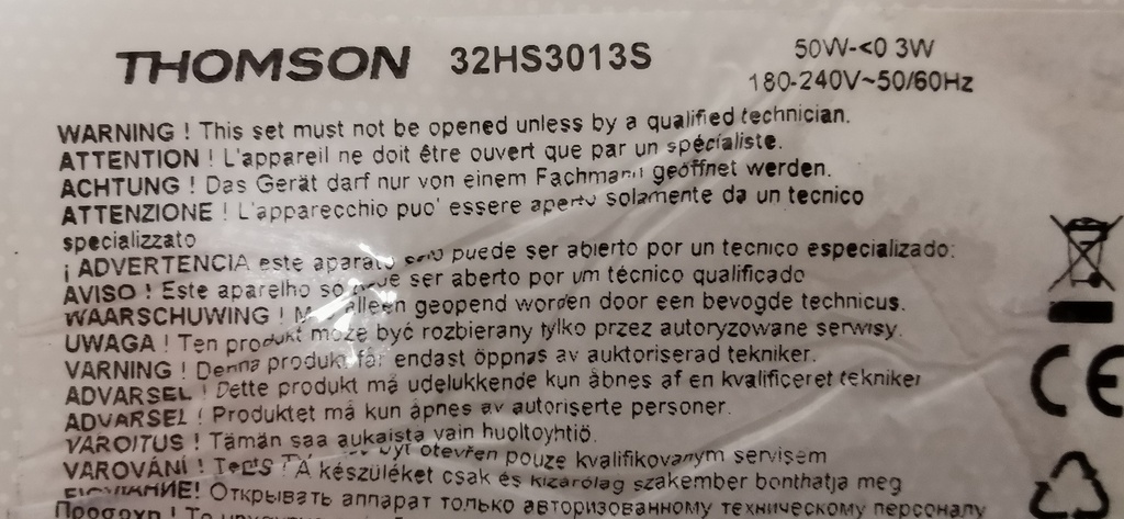 THOMSON 55FZ3233 CARTE INVERTER 40-RY5510-DRF2LG