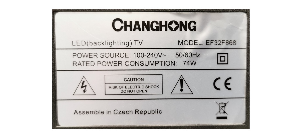 CHANGHONG EF32F868 CARTE T-CON 31T14-C0B T315HW01 V2
