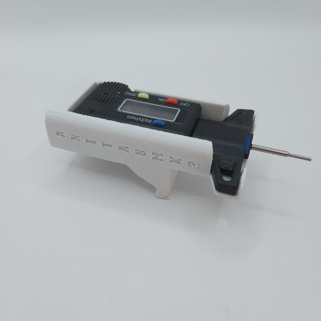 Support comparateur ajustement plateau Anet A8 MK2 pièd à coulisse et jauge au 0.005