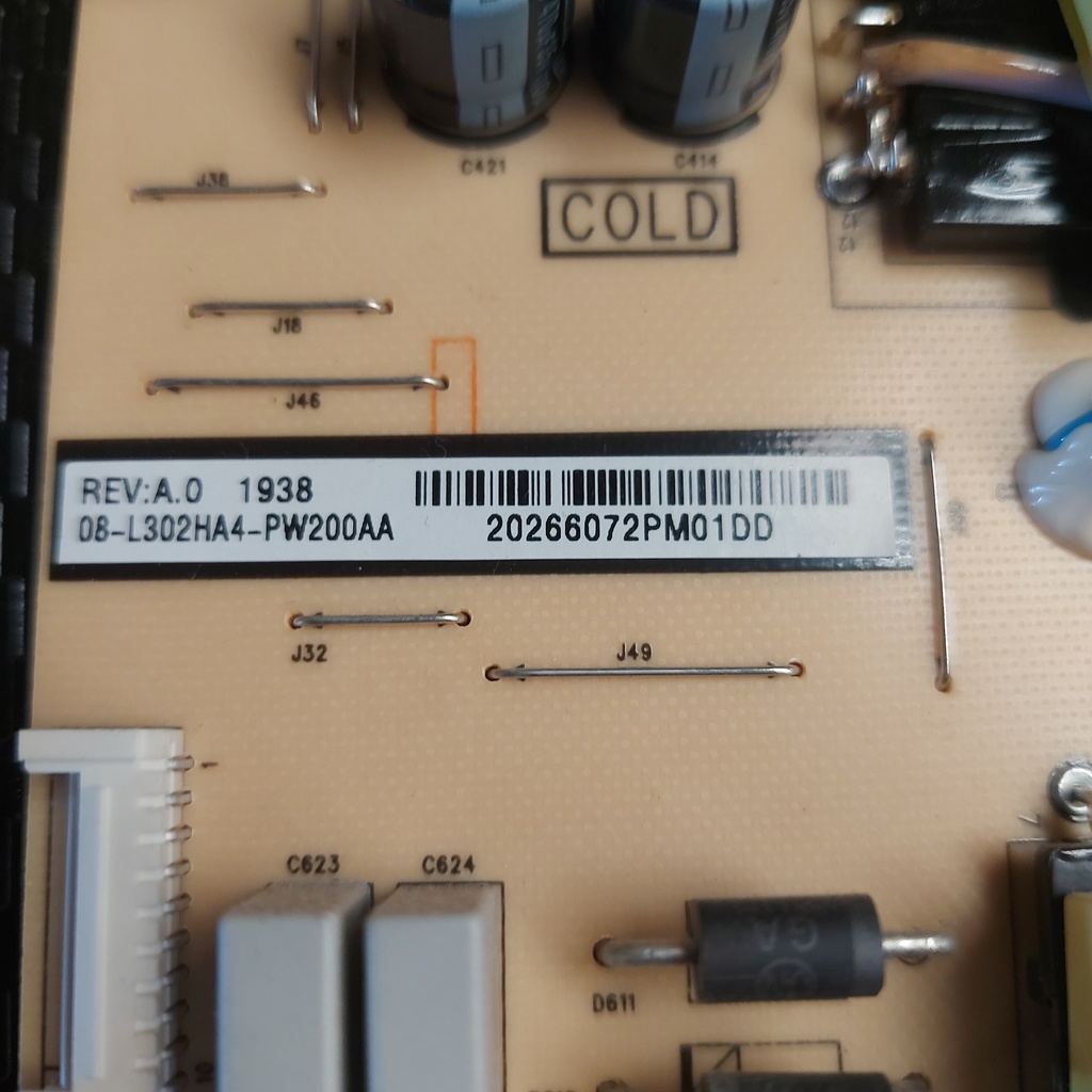 TCL 75EP660 carte alimentation 08-L302HA4-PW200AA L302H