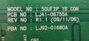 LG 50PN450B CARTE BUFFER LJ41-06755A R1.1 LJ92-0180A
