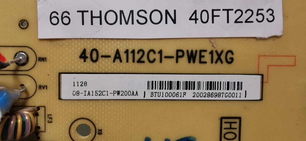 THOMSON 40FT2253 CARTE ALIMENTATION 40-A112C1-PWE1XG