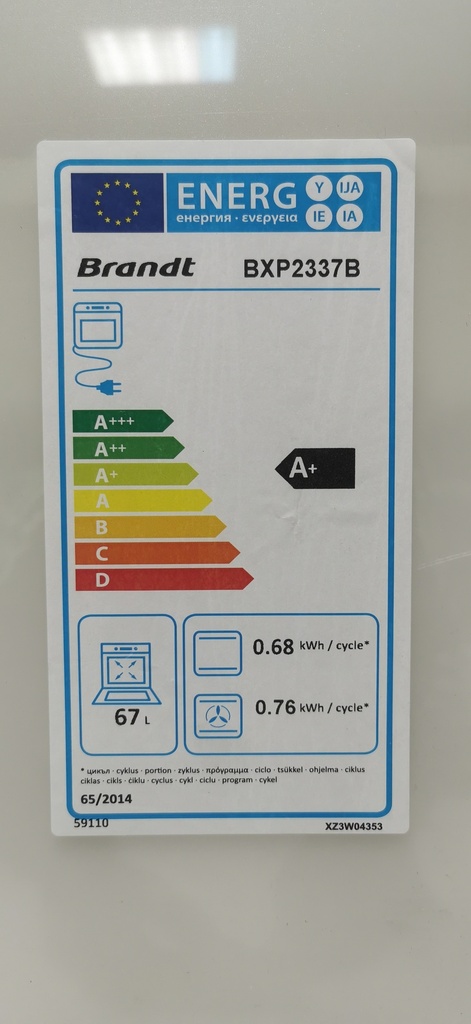 BRANDT BXP2337B RESISTANCE VOUTE 2600 W RESISTANCES SUPERIEURES FOUR PIECE NEUVE