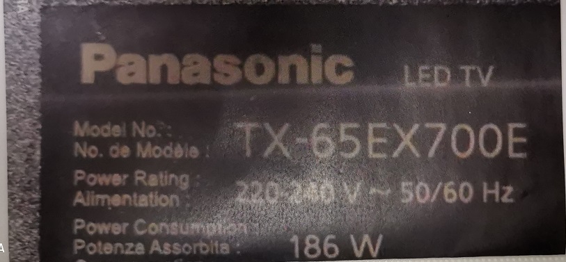 PANASONIC TX-65EX700E CARTE ALIMENTATION TNPA6411