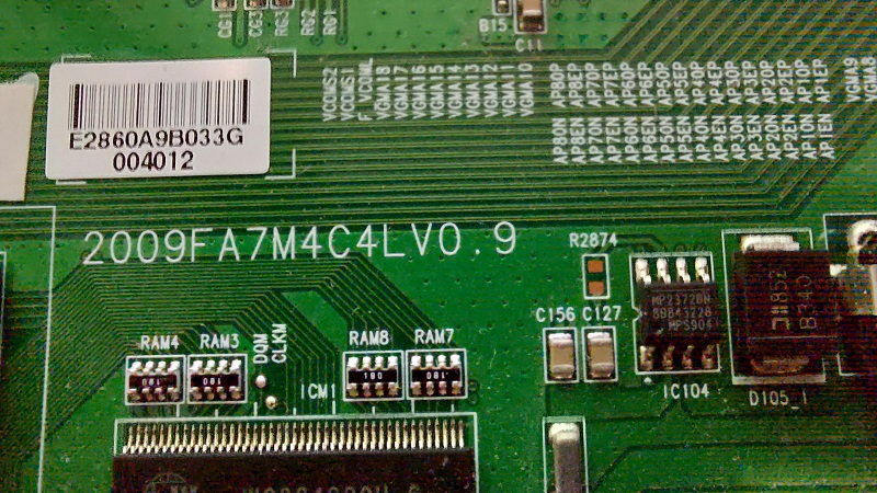SAMSUNG LE40B620R3WXXC – Carte T-CON 2009FA7M4CLVO.9