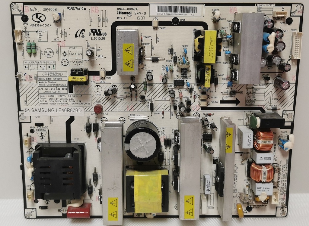 SAMSUNG LE40R87BD – Carte alimentation BN44-00167A REV 1.1