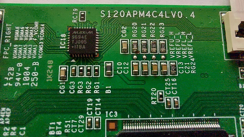 SAMSUNG UE32C6500UP – Carte T-CON S120APM4C4LV0.4