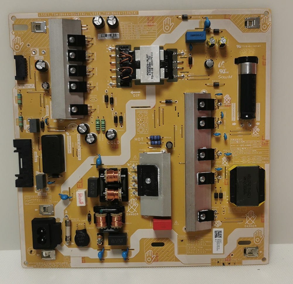 SAMSUNG UE55TU8505U – Carte alimentation L55E7_TSM ST55F171D1/WVD BN94-01061A