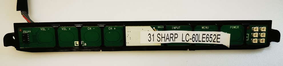 SHARP LC-60LE652E 60" – CARTE BOUTON ON OFF
