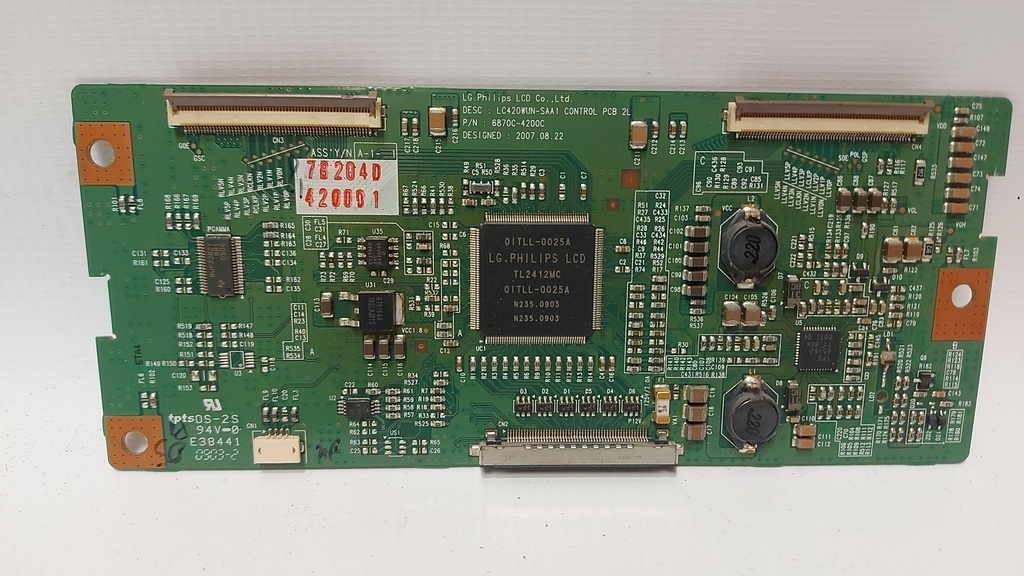 TOSHIBA 42XV565D – Carte T-CON 6870C-4200C LC420WUN-SAA CONTROL PCB 2L