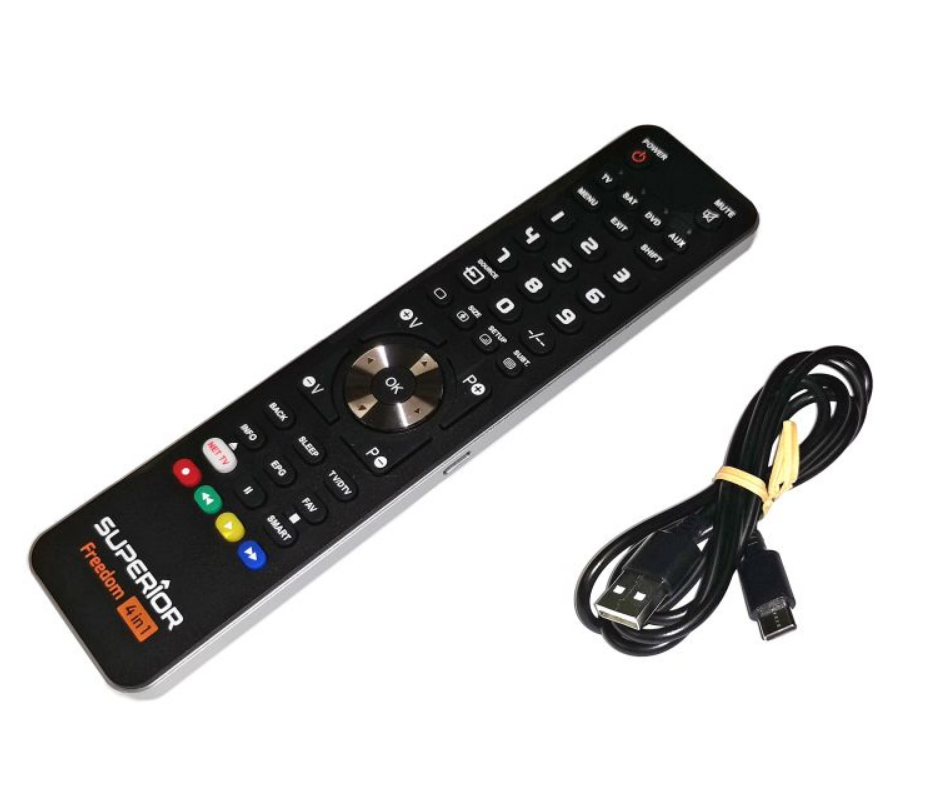 FREEDOM TÉLÉCOMMANDE UNIVERSELLE PROGRAMMABLE 4-EN-1 NOIRE LOT 1 USB