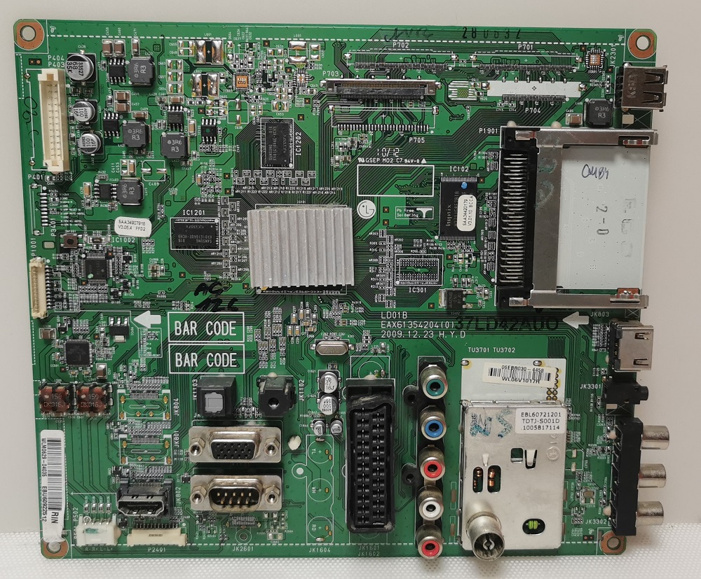 LG 37LD420 – Carte mère LD01B EAX61354204 0.0