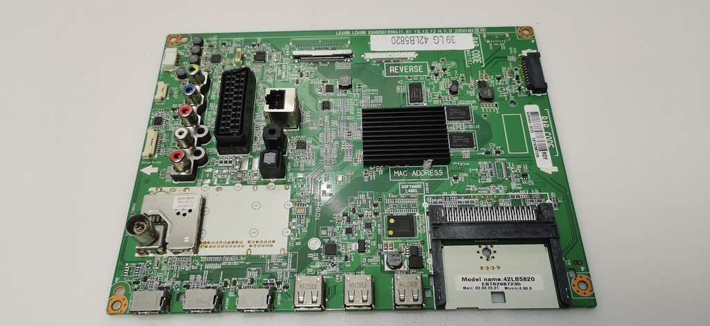 LG 42LB5820-ZJ BEUHLJG – Carte mère LE46B. LD46B EAX65610904 1.0