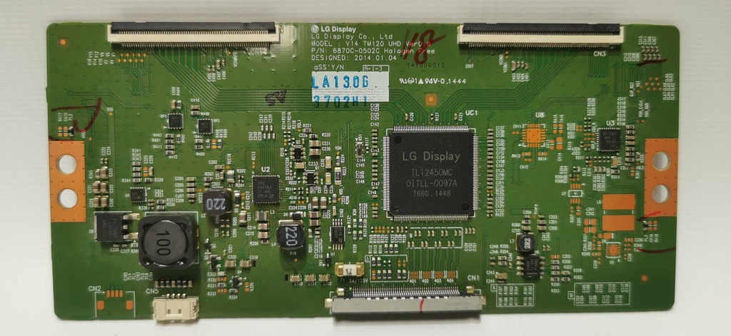 LG 49UB820V – Carte T-CON 6870C-0502C V14 TM120 UHD VER0.6