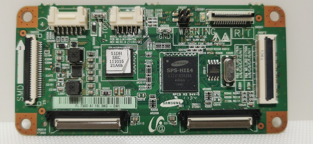 SAMSUNG PS51D450 CARTE T-CON LJ41-09475A REV1.6