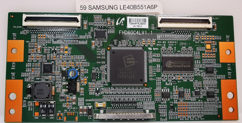 SAMSUNG LE40B551A6P CARTE T-CON FHD60C4LV1.1
