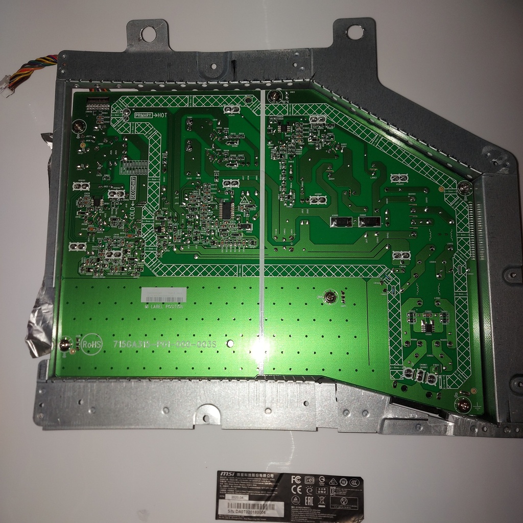 Pièce pour MSI OPTIX MPG341CQR 3DAO Carte alimentation 715GA315-P01-000-003S