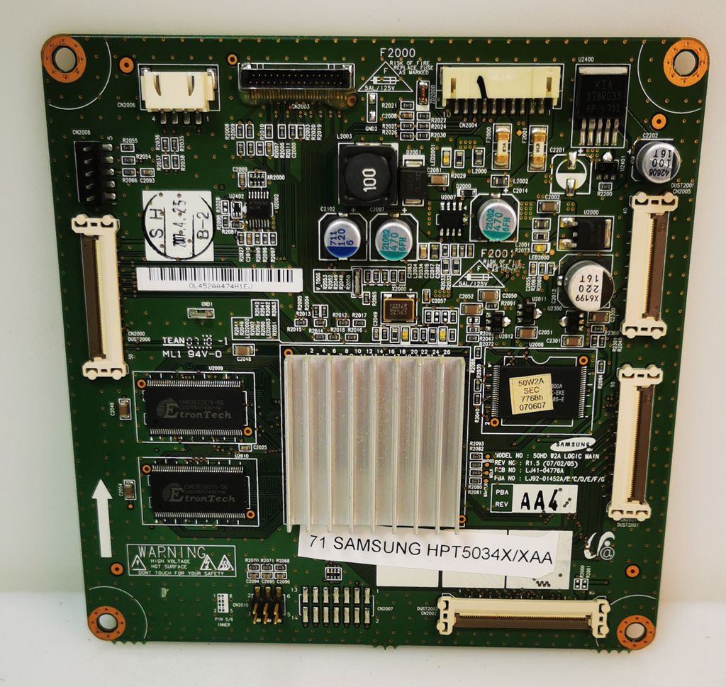 SAMSUNG HPT5034XXAA – Carte T-CON LJ41-04776A LJ92-01452A