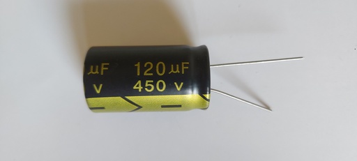 [A003--] Condensateur chimique 120 µF 400 V – Lot de 1
