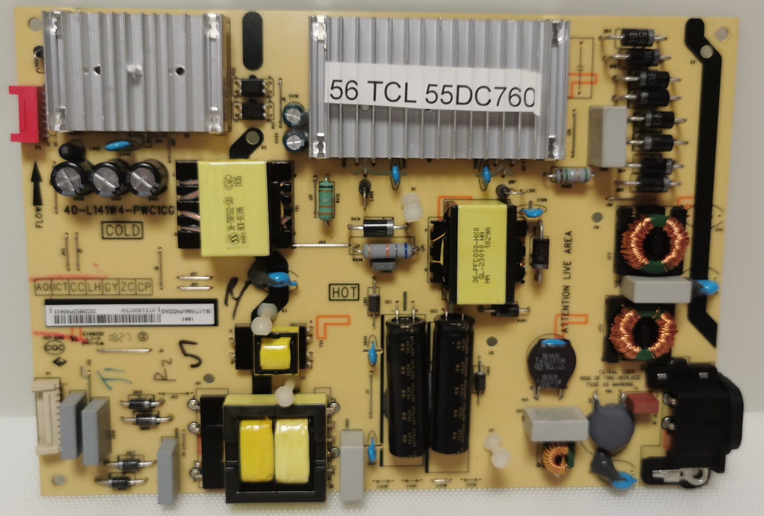 PIECES DETACHEES: Carte d'alimentation Tv Tcl 65C745 40-P30SWL-PWA1ZG B30805-000357 20230918 - D'occasion en très bon état