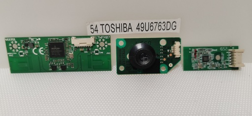 [54-] TOSHIBA 49U6763DG – CARTE BOUTON ON/OFF IR WIFI