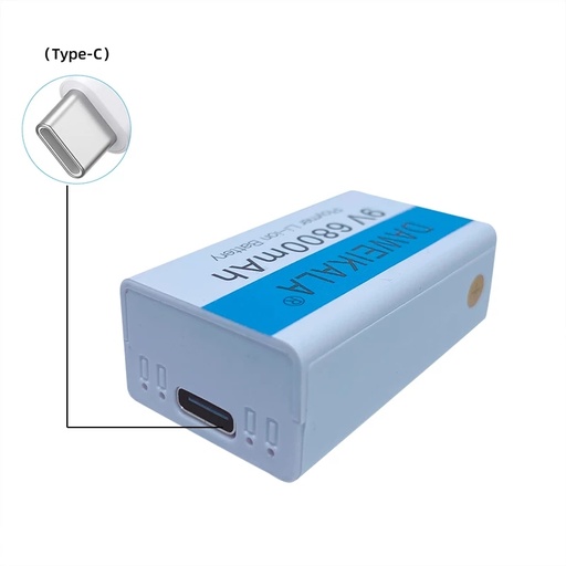 [011-] Batteries Li-Ion rechargeables USB 9V